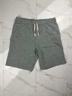 Gray Casual Drawstring Shorts